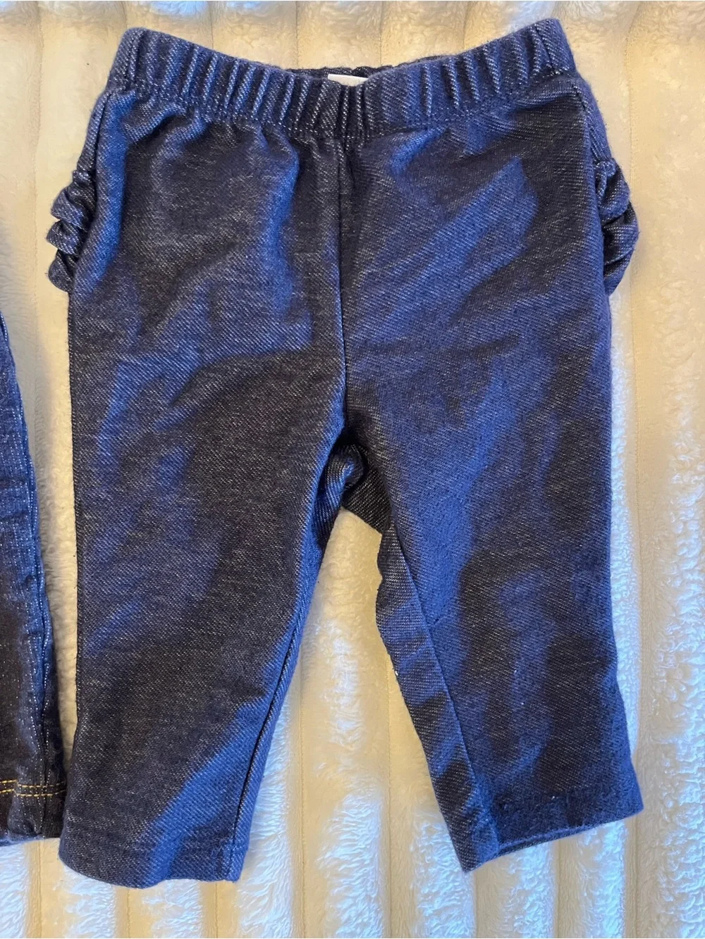 Infant Dark Navy Knit Pants Duo